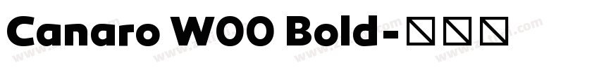 Canaro W00 Bold字体转换